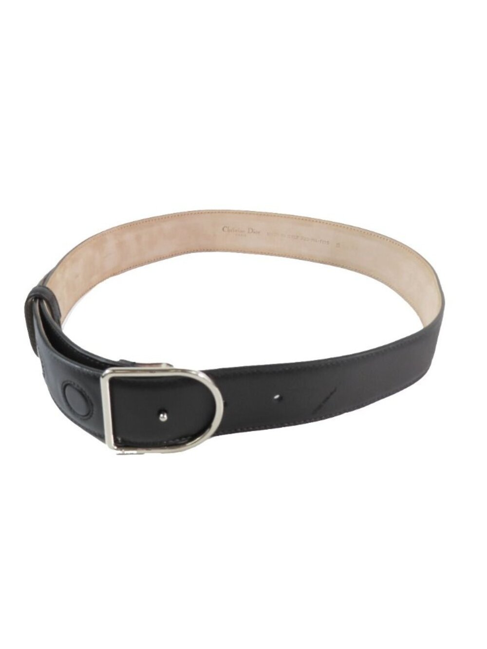 Dior Dlogo Buckle Leather Belt Black Silver - Picture 2 of 8